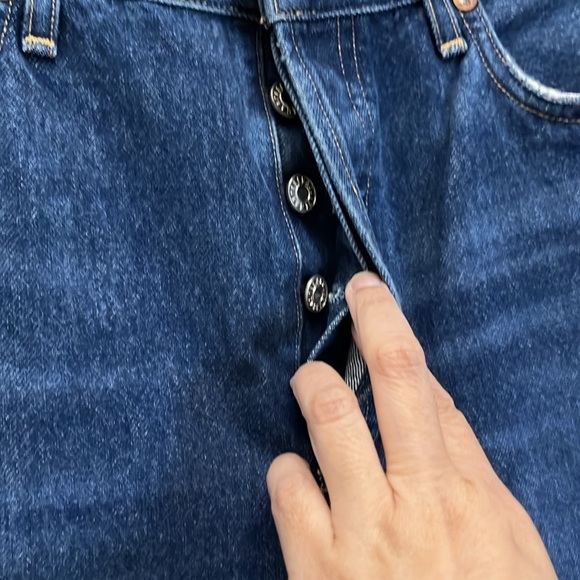 AGOLDE Remy High Rise Straight Jeans  size 28 Button Fly Stretch - Picture 4 of 11